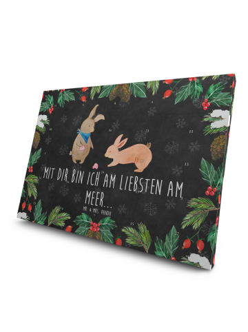 Mr. & Mrs. Panda Adventskalender Hasen Muschel mit Spruch in Kreidetafel