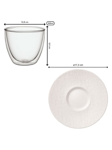 Villeroy & Boch Café au Lait-Set Manufacture Rock in Weiß 250 ml in weiß