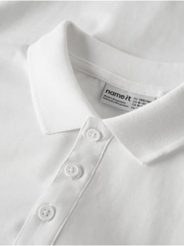 name it Nkmkally Poloshirt kurzarm Bio-Baumwolle in bright white