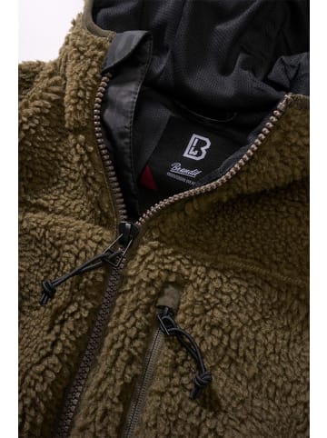 Brandit Fleecejacke/Fleecepullover "Women Teddyfleece Jacket Hooded" in Grün
