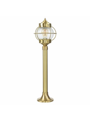 Licht-Erlebnisse Wegeleuchte (B)20 x (L)20 x (H)65 cm in Messing Weiß