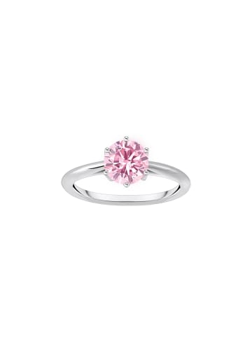 Thomas Sabo Ring Mit Pinkfarbenem Stein Im Brillantschliff in silber, pink