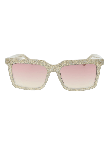 GCDS Unisex Sonnenbrille Rechtwinklig Gold