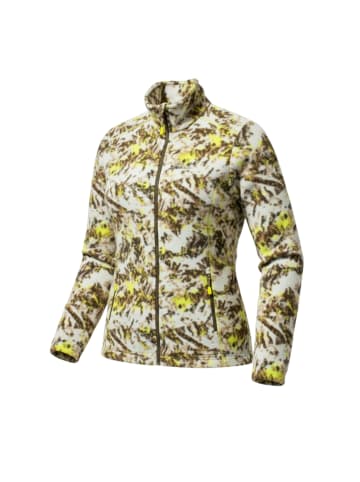 Jack Wolfskin Sweatshirt Moonrise Aop Damen Fleece Jacke Sweatjacke Winter in Braun