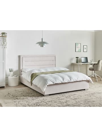 Beliani Doppelbett ROUEN in Beige - (W) 168 x (H) 111 x (L) 214 cm