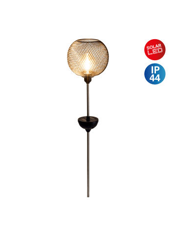 näve LED Solar-Erdspieß "GELI" in schwarz - (L)15,5cm x (B)15,5cm x (H)85cm