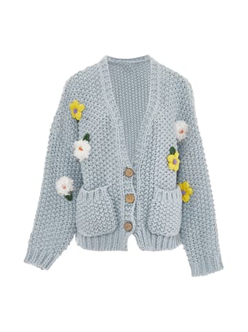 ebeeza Damen Strickjacke in Hellblau