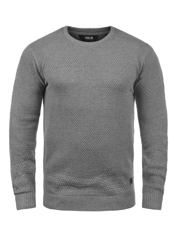 !SOLID Strickpullover SDKarl 21102378ME Strickpullover mit Perl-Strickmuster in Grau