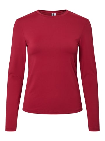 Pieces Oberteil mit langen Ärmeln in Tawny Port