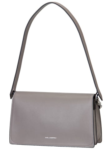 Karl Lagerfeld Handtasche K/Signature Medium Flap Shb in Ash Grey