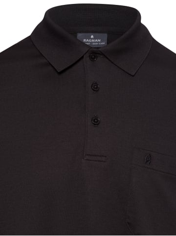 Ragman Poloshirt in schwarz - 0018