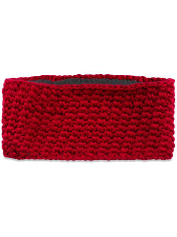 styleBREAKER Gehäkeltes Stirnband in Weinrot