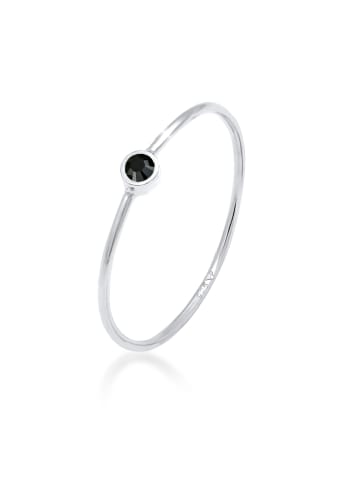 Elli Ring 925 Sterling Silber in Schwarz