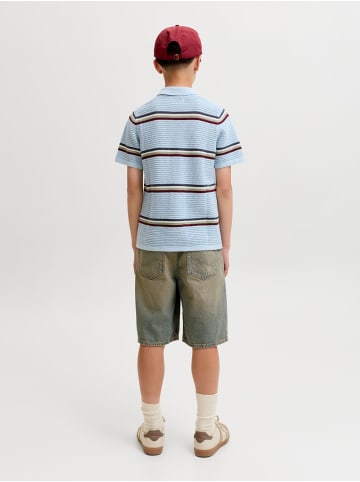JACK & JONES Junior Gestricktes Polo in Cashmere Blue