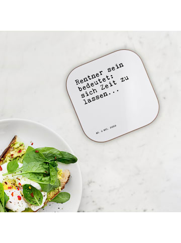 Mr. & Mrs. Panda Flaschenuntersetzer Rentner sein bedeutet: sich... in Weiß