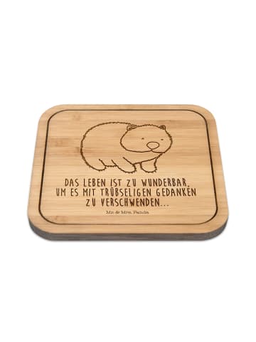 Mr. & Mrs. Panda gläseruntersetzer Wombat mit Spruch in Transparent