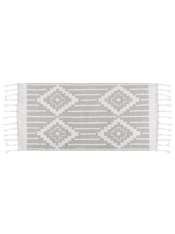 Beliani Vintage TABIAT in Weiß/Grau - (W) 80 x (H) 1 x (L) 150 cm