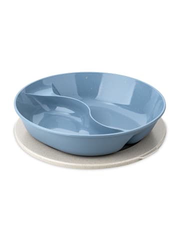 koziol CONNECT SEPAREE 1,5 - Menüteller mit Deckel 1,5l in nature flower blue