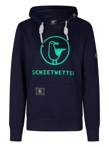 SCHIETWETTER Hoodie Gerti in navy/neongreen