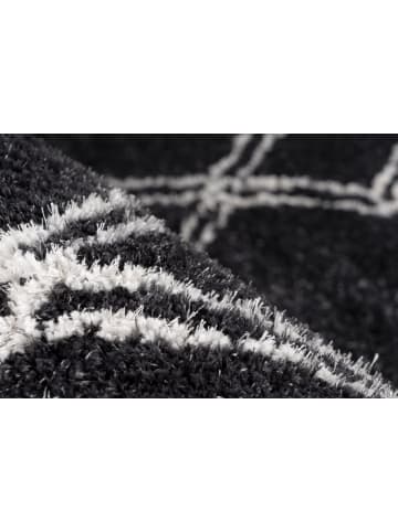 Kayoom Hochflor Teppich Orlando 125 in anthrazit - rechteckig