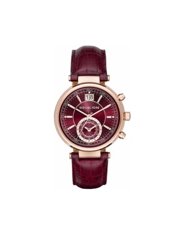Michael Kors Sawyer Chronograph Uhr roségold bordeaux MK2426