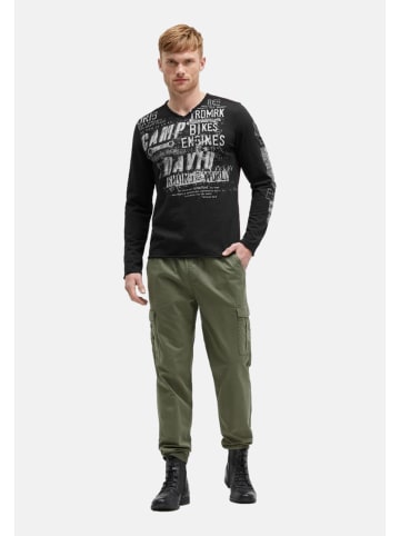 CAMP DAVID  Longsleeve 'Riding The World II' in schwarz