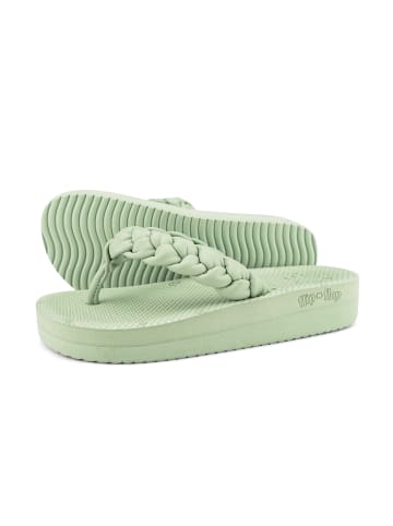 Flip Flop Sandalen "comfy*weave" in matchagrÃ¼n