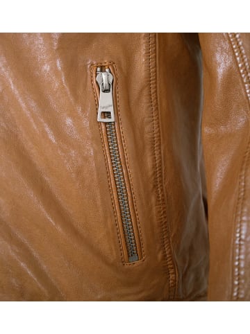 Mauritius Bikerlederjacke Lammnappa in Karamell