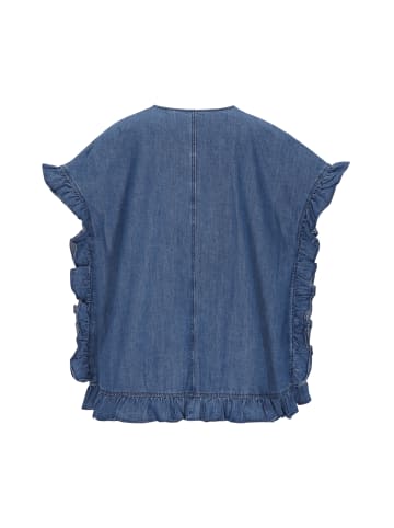 Swirly Women Jacket in Blue Grey