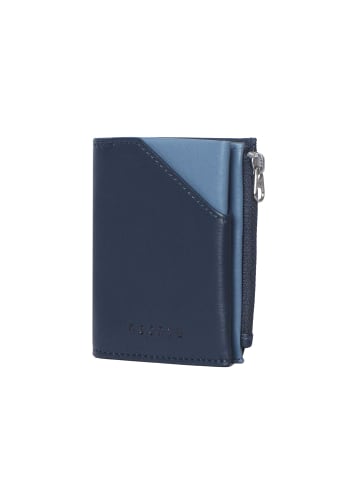 Margelisch Echtleder Mini-Geldbörse noonyu slim boy in navy - sky blue
