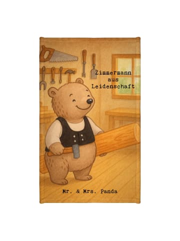 Mr. & Mrs. Panda Handtuch Zimmermann Leidenschaft Design mit Spruch in Weiß