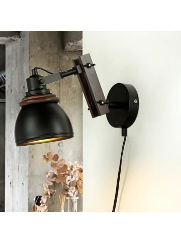 Licht-Erlebnisse Wandlampe in Schwarz Natur