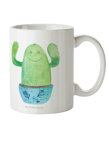 Mr. & Mrs. Panda Pott Kaktus Happy ohne Spruch in Weiß