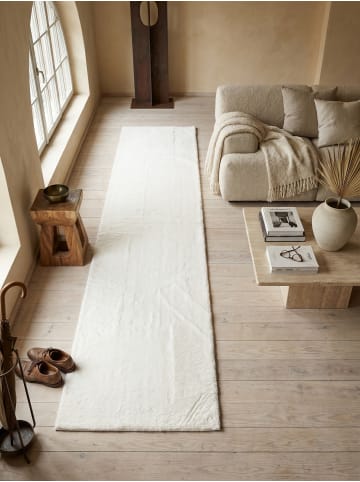 KADIMA DESIGN Läufer Uni rutschhemmend pflegeleicht Wohnzimmer Schlafzimmer Flur in Creme