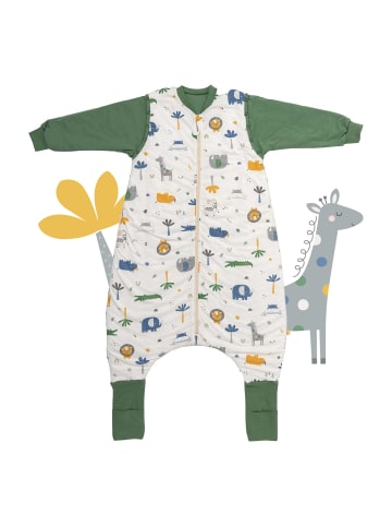 Schlummersack Schlafsack mit Füßen und umklappbaren Bündchen, 2.5 TOG in Dunkelgrün