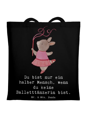 Mr. & Mrs. Panda Beutel Balletttänzerin Herz mit Spruch in Schwarz