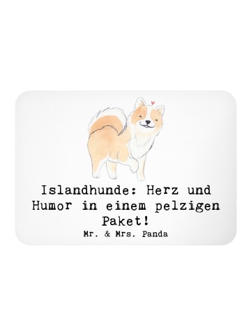 Mr. & Mrs. Panda Magnet Islandhund Freude mit Spruch in Weiß