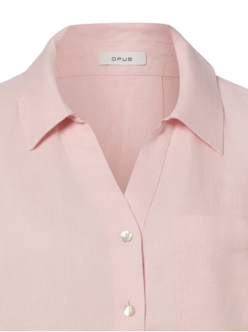 OPUS Leinenbluse Flippa in rosa