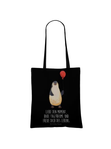 Mr. & Mrs. Panda Shopper Pinguin Luftballon mit Spruch in Schwarz