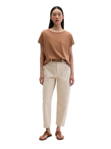 Marc O'Polo Ärmelloser Feinstrick-Pullover loose in Burnt Brown