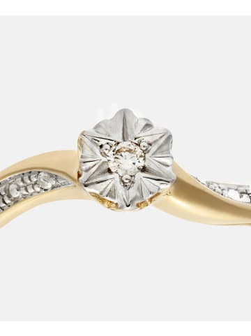 Diamant L'éternel Ring aus 375 Gelbgold mit Diamant