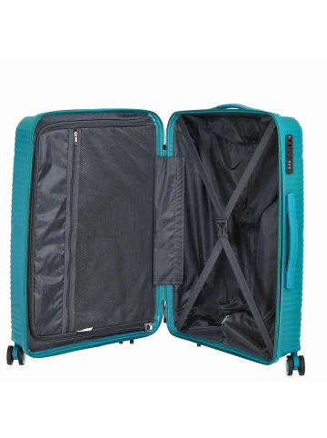 D&N Travel Line 4200 - 4-Rollen-Trolley M 67 cm (darkblue) in petrol