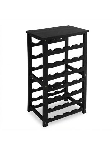Weinregal in Schwarz - (B)47 x (H)94 x (T)26 cm