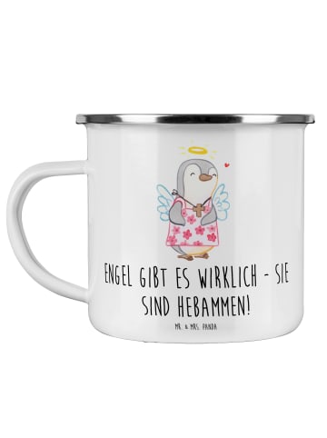 Mr. & Mrs. Panda Kaffeebecher Hebamme Engel mit Spruch in Weiß