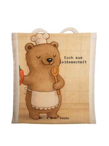 Mr. & Mrs. Panda Shopping Tasche Koch Leidenschaft Design mit Sp... in Weiß