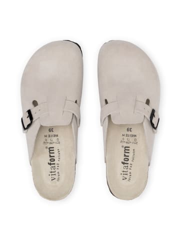 VITAFORM Veloursleder Clogs in offwhite