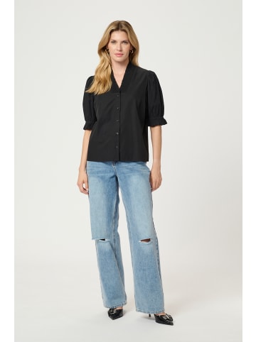 Kaffe Kurzarm-Bluse KAmaia Regular fit in Black Deep