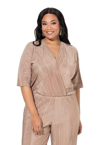 Ulla Popken Bluse in hellbraun