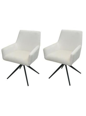 MCW 2er-Set Esszimmerstuhl L91 drehbar, Creme-beige
