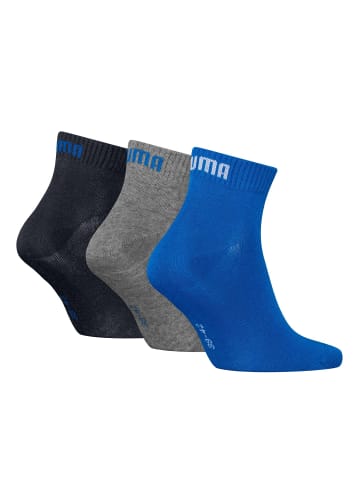 Puma Socken 3er Pack in Grau/Blau